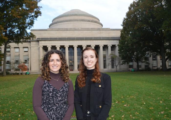 Service members Kelsey Pittman (left) and Jacqueline Orr share a similar path from the United States Military Academy West Point to graduate studies in structural engineering at MIT.