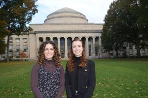 Service members Kelsey Pittman (left) and Jacqueline Orr share a similar path from the United States Military Academy West Point to graduate studies in structural engineering at MIT.